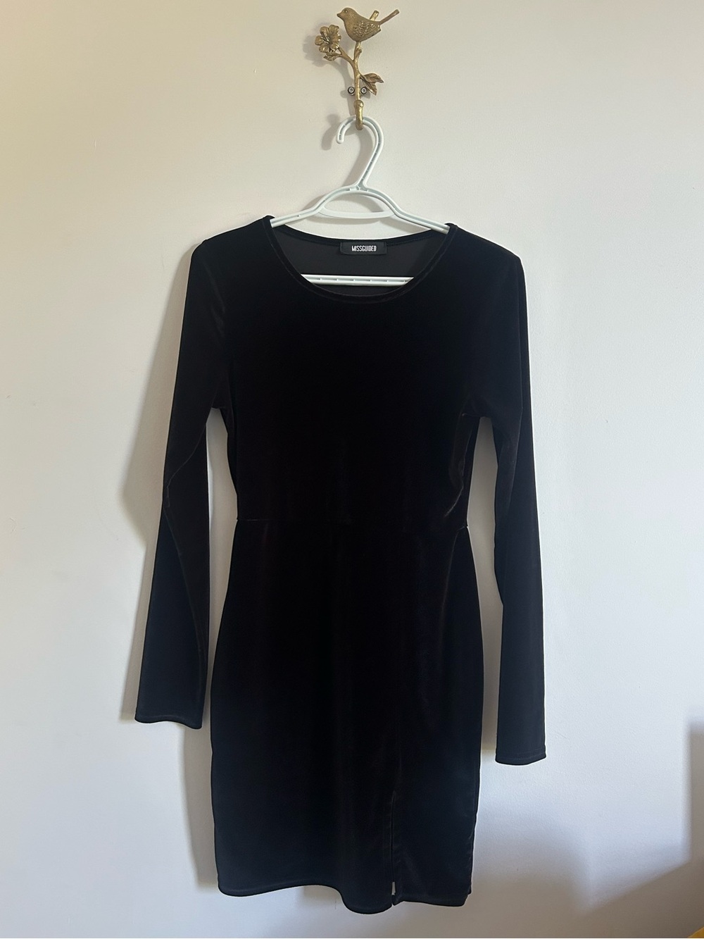 MISSGUIDED black velvet dress